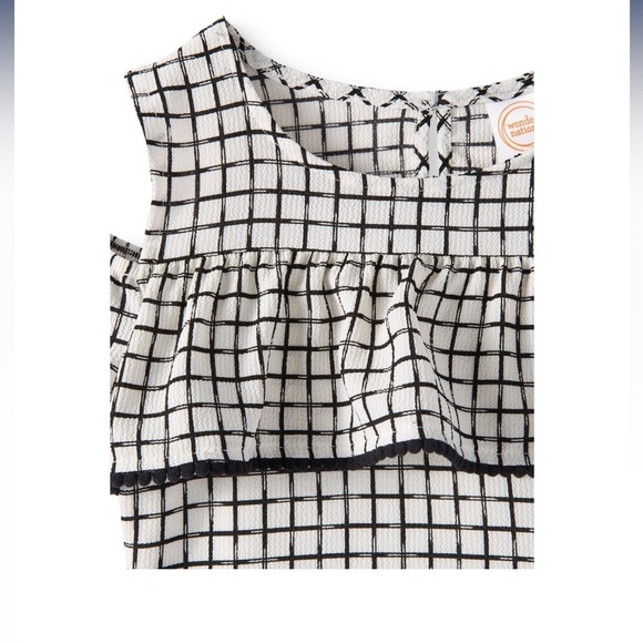 NWOT- Size 7/8 Wonder Nation Ruffle Overlay Cold Shoulder Dress - Picture 3 of 8